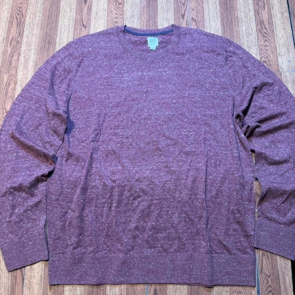 Gap Red‎ Heather Essential Crew Thermal Long Sleeve Sweatshirt XL